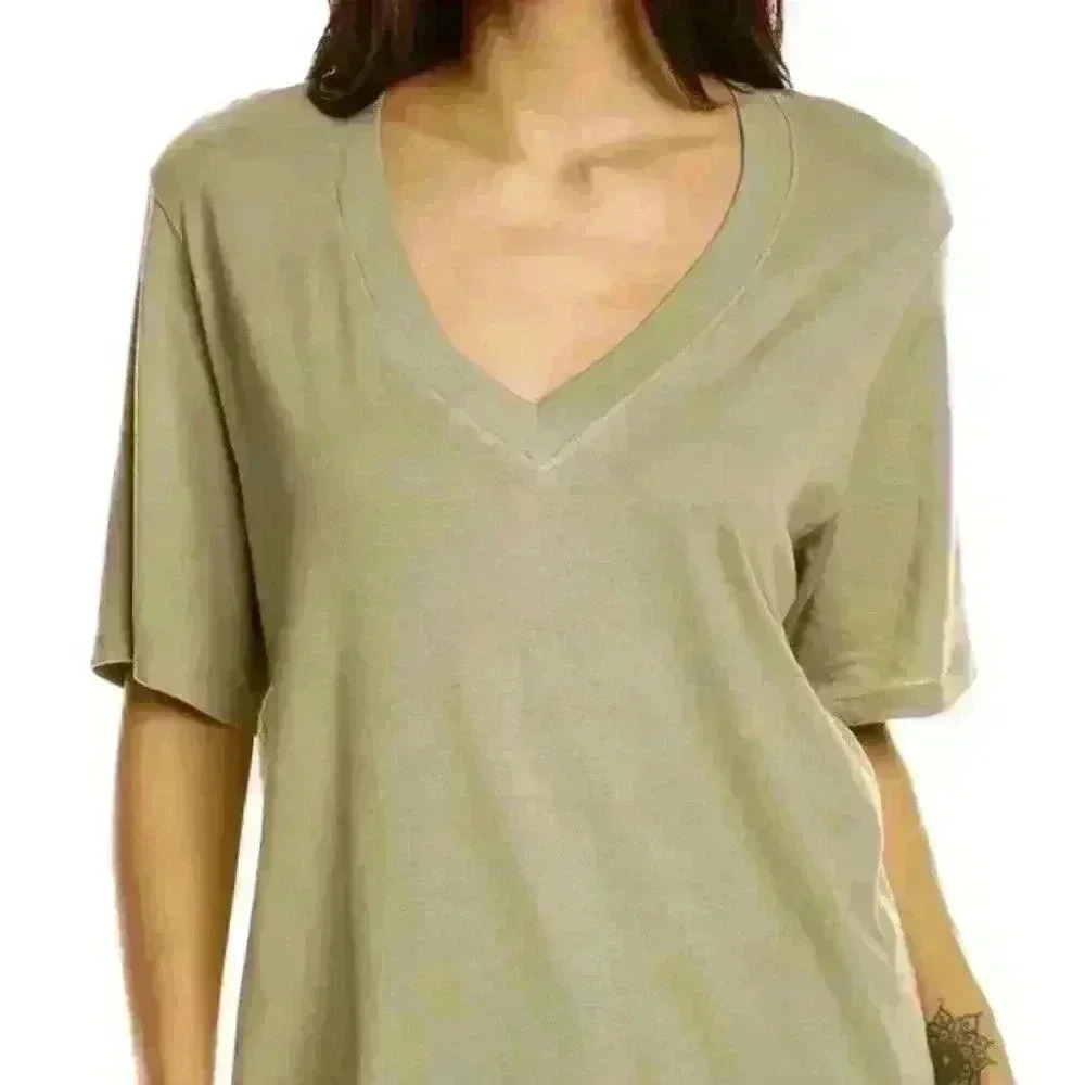 NWT Michael Stars Cyrus V-Neck High-Low Tee - Picture 6 of 13